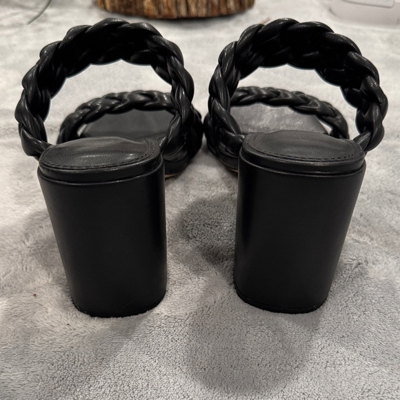 Chic Black Braided Women's Heels - Picture 6 of 7